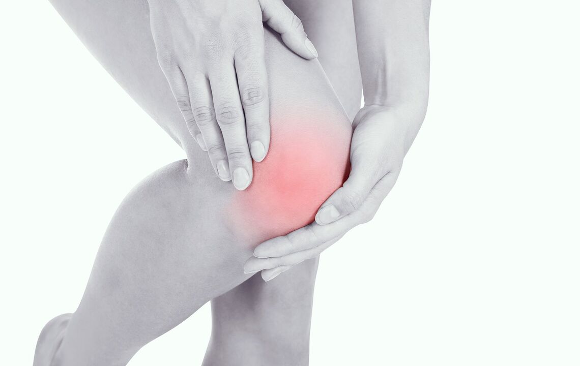 Entzündung am Kniegelenk a seng Behandlung mat Hondroine Gel