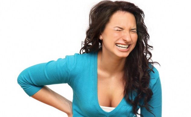 bezeechent Réckschmerzen mat thoracesch Osteochondrose