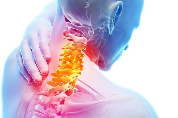 D'Haaptrei Symptomer vun Osteochondrose sinn Péng an Onbequemlechkeet